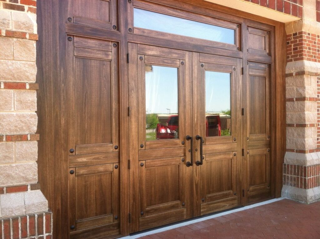 Custom wooden entry door