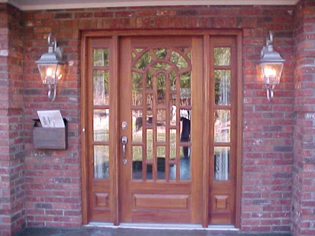 Front door with glass panels