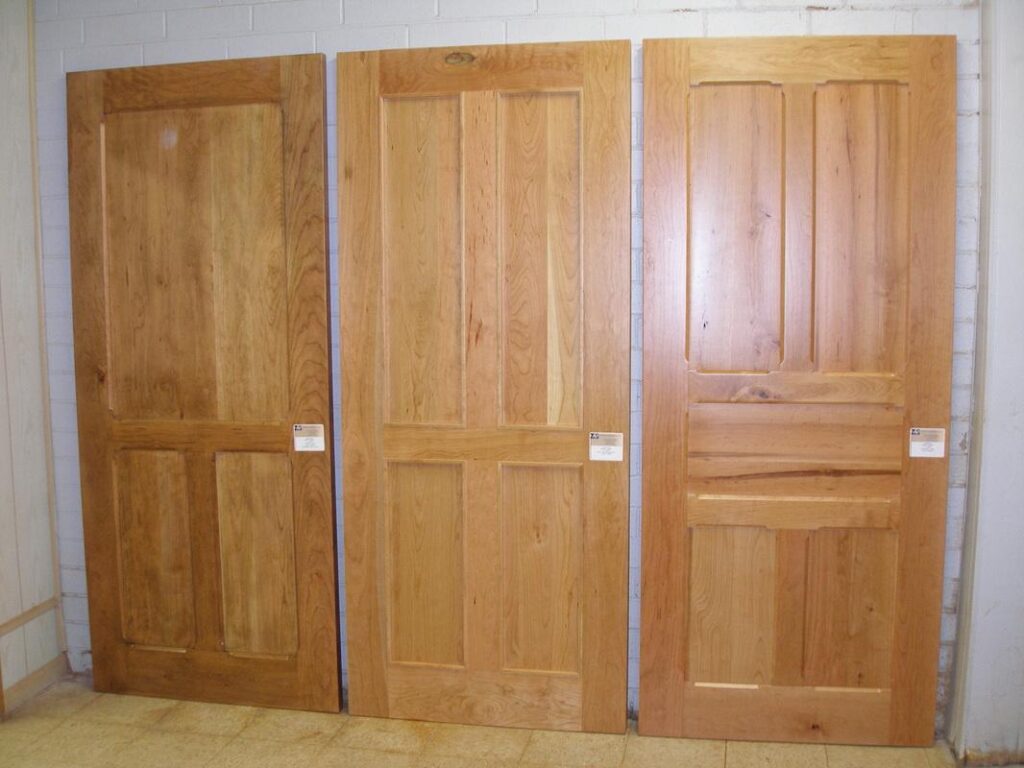 Variety of wood species for doors